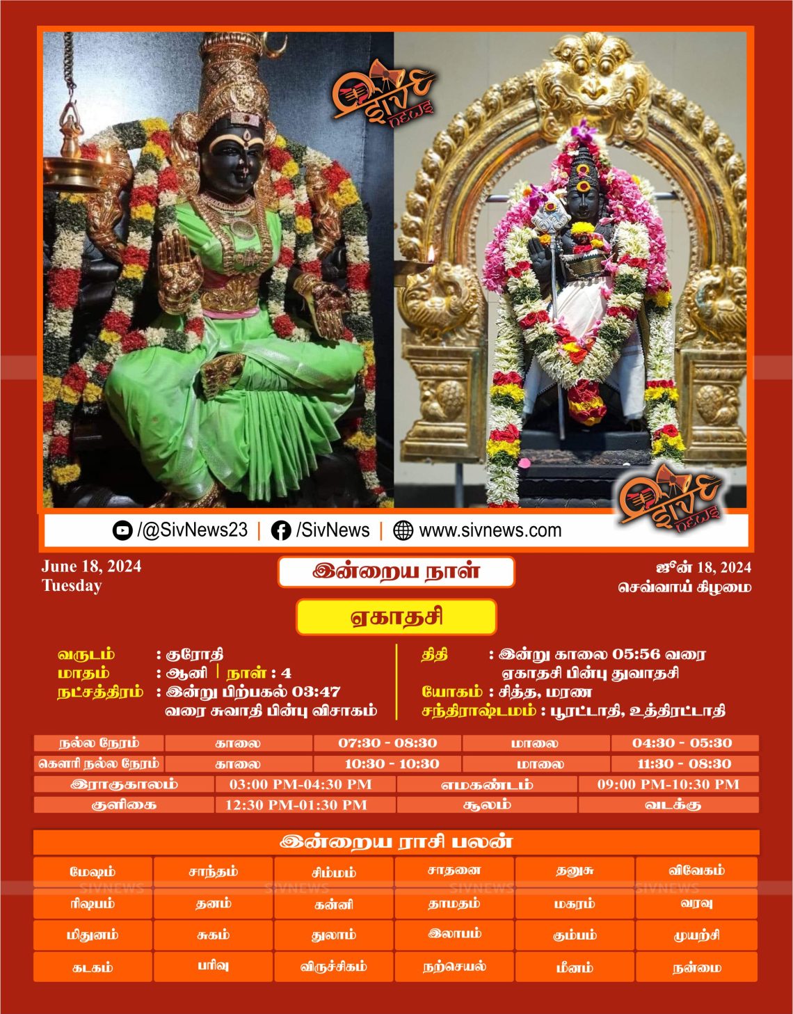 இன்றைய நாள் (18-06-2024)