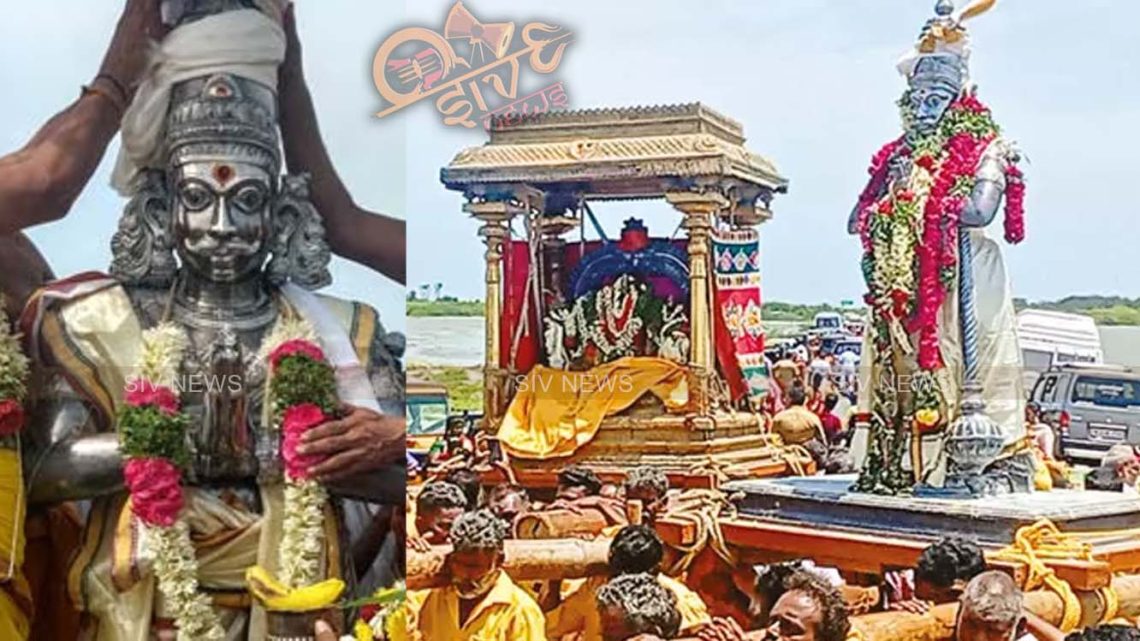 ராமேசுவரம் தனுஷ்கோடியில் விபீஷணருக்கு பட்டாபிஷேகம்